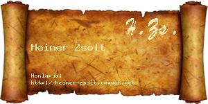 Heiner Zsolt névjegykártya
